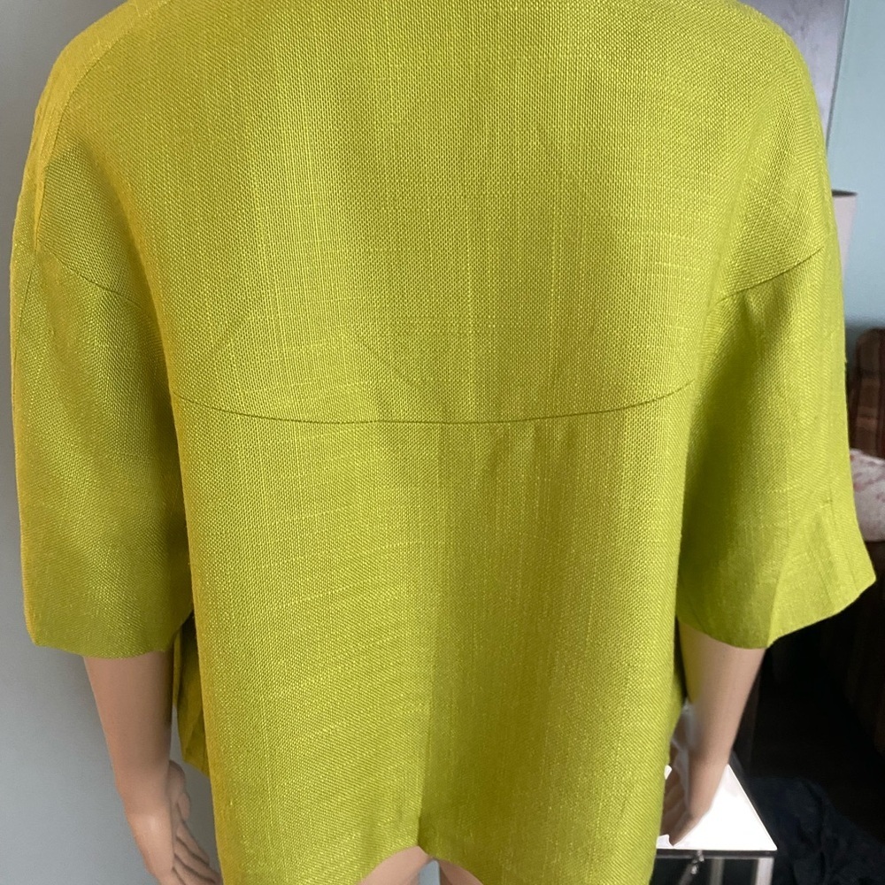 Kate Spade NY Lime Green Cropped Micah open front jacket - Picture 12 of 12